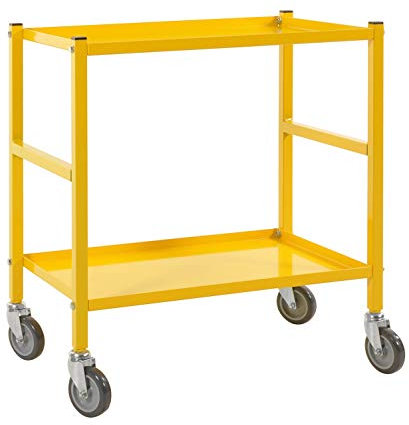 Tischwagen Transportwagen Etagenwagen Rollwagen | Tischwagen mit 2 Böden Passend für Boxen mit der Abmessung 600x400mm Kommisionierwagen Laborwagen Werkstattwagen