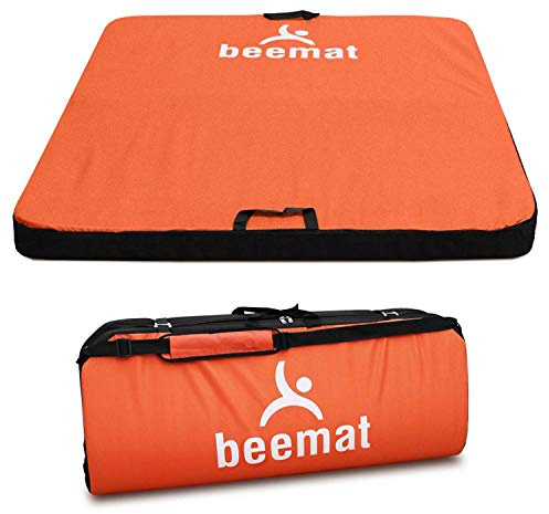 BEEMAT Widdop Bouldering Crash Pad [Each] • An ultralight yet sturdy mat for use in light bouldering activities • Orange/Black