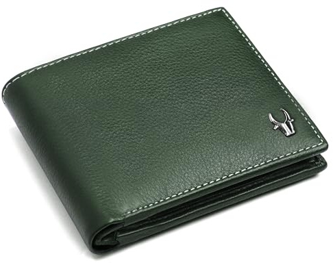 WildHorn Portafoglio Uomo Pelle Oliva (WH2050), verde, 2 cm x 9 cm x 11 cm, Classico