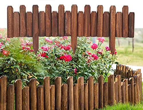 SYLJ Bordura per Prato in Legno, Palizzata per Aiuole E Prati, Decorazioni del Giardino Recinto, Recinzione Flessibile, Bordatura Lunghezza 120cm (Misurare : 25x120CM)