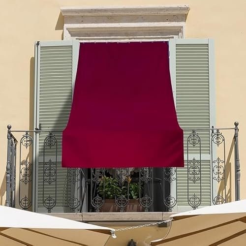 INTRECCI Tenda da Sole per Esterno, Tenda da Sole per Balconi, Impermeabile, a Caduta, 145x250 cm, Telo Ombreggiante, Riduce Luce e Calore, Migliora la Privacy, Colore Bordeaux.