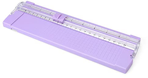 Taglierino Carta, DIYCUT Taglierina Portatile Lama di Taglio Sostituibile, Taglierina con Indicatore Taglio con Protezione Automatica di Sicurezza per Tagliare Coupon, Carta, Foto, Etichette