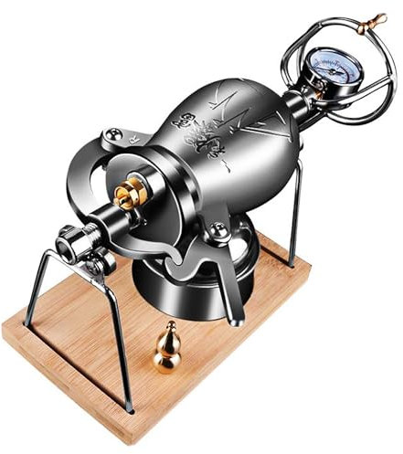 Mini máquina de Palomitas de maíz DIY, máquina de Palomitas de maíz China de Gran Capacidad de 300 ml, Palomitas de maíz de Acero Inoxidable con manómetro y Bolsa de Palomitas de maíz, Olla para PAL