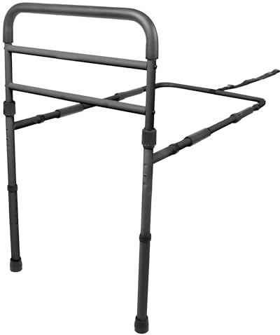 PEPE Mobility Bed Rail for Elderly, Adjustable Non-Slip Grip Handle, Sturdy Steel Frame, Easy Installation, Safety & Support for Seniors Up to 300lb