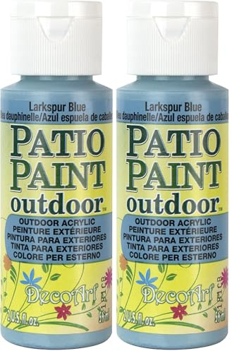 Deco Art Outdoor Acylic Paint, Acrylic, Larkspur Blue, 59 ml (Pack of 2)