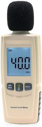 Misuratore digitale portatile Misuratore di decibel Misurazione del rumore audio 30-130 dBA Mantenimento MAX/MIN Dati Display LCD retroilluminato Funzione di mantenimento Max/Min Ampio display LCD ret