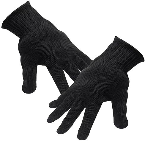 Angoily Schnittschutzhandschuhe Level Schnittfest Atmungsaktiv Leicht Anti-kratz Schutz Für Küche Schneiden Slicing Arbeiten Schwarz