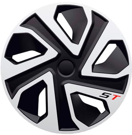 J-Tec Set di 4 Copricerchi ST 17 Pollici Argento/Nero