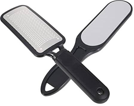 Exfoliante para Pies de Acero Inoxidable, 2 Piezas, Pedicura | Removedor de Callos y Piel Dura, Ligero y Resistente, para Pedicura, Set de Dos Unidades