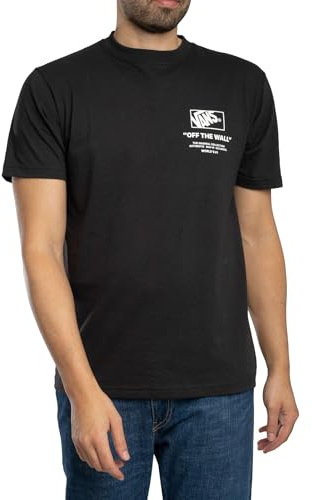Vans Herren T-Shirt Mit Gestapeltem Rückenmotiv, Black/White, XL