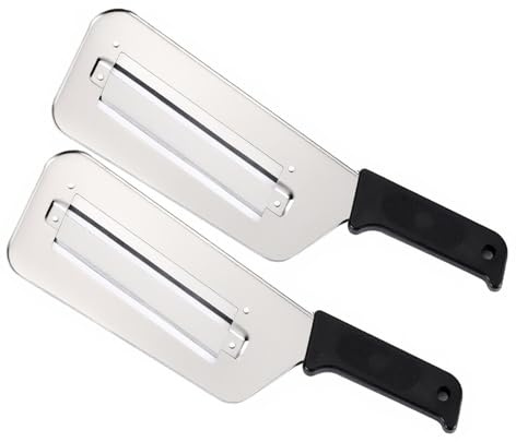 Trituradora de repollo, 2 unidades, cuchillo cortador de repollo, cortador de cocina, cortador de chucrut, rallador de ensalada de col, cuchillas afiladas de acero inoxidable, color negro