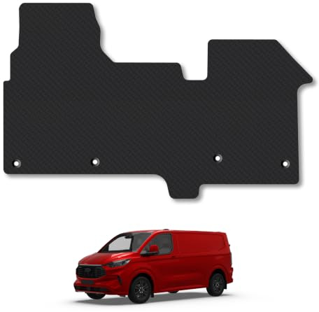 Compatible with Ford Transit Custom (2023+) [Manual, 3 Front Seats] 5mm Rubber Car Mats
