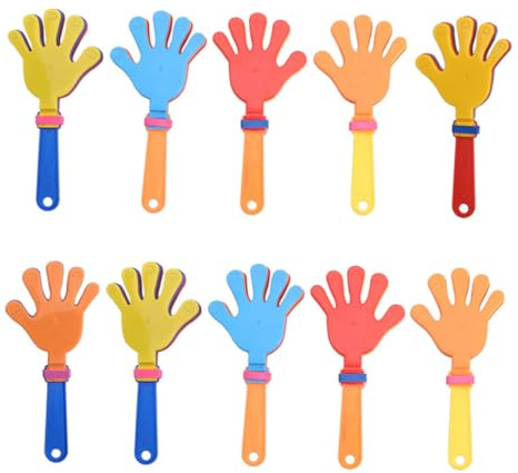 Clap Manioso 10 Pezzi in ABS, Giocattolo Festa per Ragazzo Ragazza | Colori Vivaci, Uso Semplice, Accessorio Carnevale, Set da 10 Pezzi, per Compleanno e Divertimento