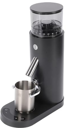 banapoy Macinacaffè Elettrico a Bava Conica, macinacaffè Ricaricabile Antistatico con Impostazioni Macinatura a 60 Fasi e Timer 5-98 Secondi per Pentole Moka French Press a Goccia (685)