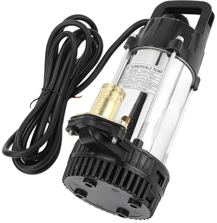 MasYosh Pompa Sommergibile DC, Motore in Rame Senza Spazzole 24V 220W Corpo in Acciaio Inossidabile, con Grande Portata ³/h Sollevamento 8m per Ranch Farm Stagno Piscina Acquacoltura