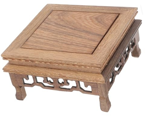 SUPVOX Supporto per Piante in Legno di Pollo Base Rustica Resistente, Realizzato in Materiale Sintetico Fondo Piatto per Tavoli da tè e Decorazioni Desktop