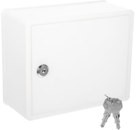 WOFASHPURET Caja de Leche para Montaje en Pared Cerradura, Plástico Resistente, Tamaño Compacto, Buzón Multiusos para Entrega de Leche y Correo Exterior, Almacenamiento Seguro para Botellas