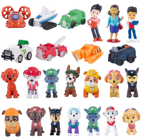 Biuebinc 24 Stück Figur Spielzeug Mitgebsel, Dog Kuchen Deko Paw Tortendeko
