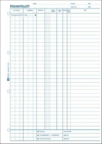 426 Kassenbuch, DIN A4, nach Steuerschiene 300, 100 Blatt, weiß