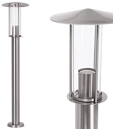 max K O M F O R T Aussenleuchte Standleuchte Wegeleuchte Standlampe Gartenleuchte Edelstahl Glas E27 Fassung 258-800