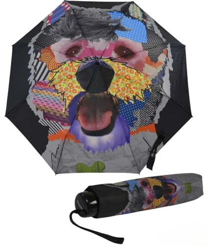 Doppler Modern Art Mini Taschenschirm mit Handöffner - Patchdog