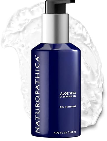 Naturopathica Aloe Vera Cleansing Gel, Facial Cleanser with Aloe Vera and Lavender, Clarifying Face Wash for Men and Women, 4.73 fl oz