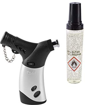 Byrak CFH Gasanzünder- Set Mini Brenner Turbo Mini Bunsenbrenner Mini Gasanzünder-Set inklusive Nachfüllgas