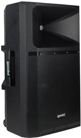 Gemini 15 Inch Powered PA Speaker - 300W Bluetooth PA Speaker with Mixer, XLR Inputs, Active DJ Speakers for Parties Events (GSP-2200)