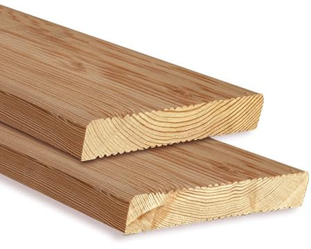 Gartenwelt Riegelsberger Terrassendiele Lärche Natur 27x142 mm 170 cm | geriffelt – 2-seitig fein geriffelt – Terrasse