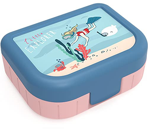 Rotho Memory Kids Barattolo snack 1l, plastica alimentare (PP) senza BPA, multicolore, 1l (16.6 x 13.3 x 6.1 cm)