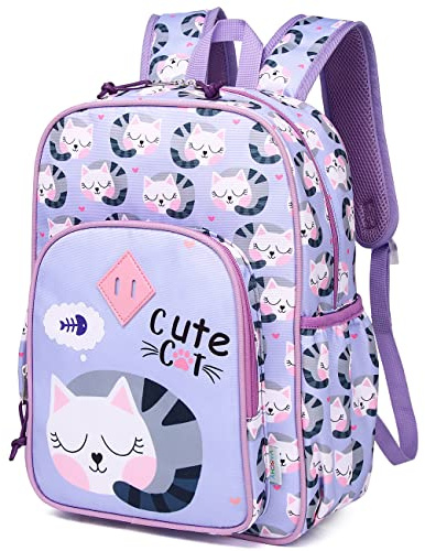 VASCHY Sac a dos Enfant 3–6 Ans avec Porte-nom,Motifs Mignons,11.5 L | Sac a dos Maternelle avec Sangle De Poitrine,Bandes Réfléchissantes,Grand Format A4,Voyage/Cadeau/école