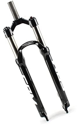 LHHL MTB Fahrrad Federgabel 26 27,5 29 Zoll Fahrrad Feder Gabel XC Fahrradgabel Gabeln 100mm Federweg Scheibenbremse QR 9MM 1-1/8 ” Straight Tube Fahrrad Zubehör (Color : Black+White, Size : 27.5)