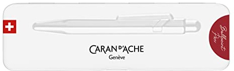 Caran d'Ache Kugelschreiber 849 Colormat-x in der Farbe Rot mit Etui, 0849.585, 1 Stück (1er Pack)