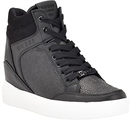 Guess Blairin, Zapatillas Mujer, Negro con Logotipo, 37 EU