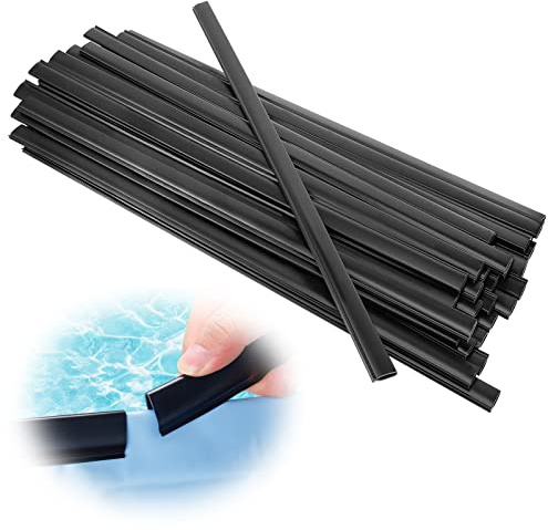 Biggun 24 Extra-Long Coping Strips for Overlap Above Ground Pool Liners - Easy to Install Swimming Pools Liner Lock Clip Replacement for 24ft Round Pool (Qty 38)