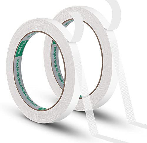 flintronic Tapes Nastro Biadesivo, 1cm*10m 2 Rotoli Universale Multiuso Nastro Adesivo per Decorazioni Fotografie, Buste da lettera, Festività, Album,Documenti, Carta da parati,Incollaggio Invisibile