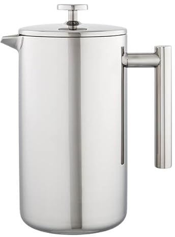 Stellar Double Wall Stainless Steel Cafetiere – 1.4L Stainless Steel Insulated French Press Coffee Maker