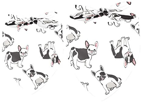 Hundehalstuch, niedlich, schwarz-weiß, französische Bulldogge, Mädchen, Jungen, Haustier-Lätzchen, Hundeschal, Halstuch, waschbar, Bandana, Zubehör für kleine, mittelgroße und große Hunde, Welpen,