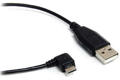 Mr. Gadget's Solutions 90 DEGREE Right Angle Micro USB Fast Data Sync Charging Cable Lead - 0.3M