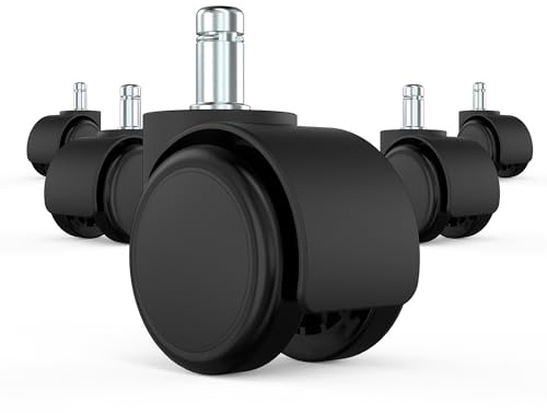Kontorsstolshjul plast svart – 10 mm 22 mm (1KEA)