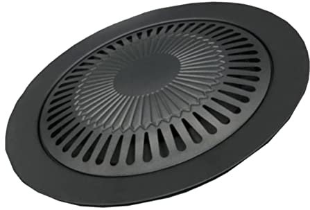 PRETYZOOM Koreanische Bbq Grillplatte Metall Antihaftbeschichtet Outdoor Kassettenofen Grillpfanne Leicht Und Tragbar