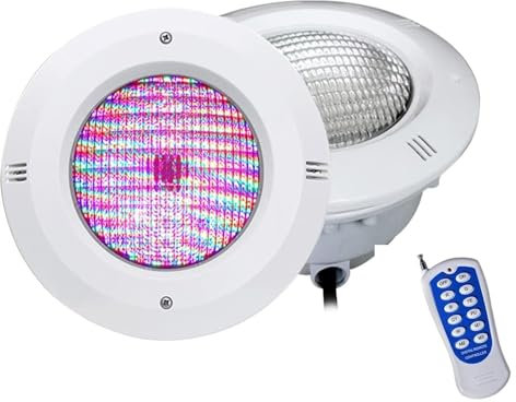 NIUSABOU Décorer Un étang Lampes LED Submersibles Projecteur de Piscine PAR56 RGB, Applique Murale sous-Marine encastrée 12 V AC, projecteur de Piscine étanche IP68(with Remote Control,9W)