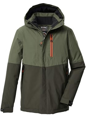 killtec Pojkar utomhusjacka/funktionell jacka med huva KOW 222 BYS JCKT, oliv, 176, 43508-000, oliv, 176