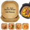 Shadowin Backpapier für Heißluftfritteuse, 5-7.5L, 100 Stück Quadrat Airfryer Backpapier 20-24 CM, Antihaft Einwegschalen Luftfritteuse Pergamentpapier Liner Kompatibel mit COSORI, Cecotec Airfryer