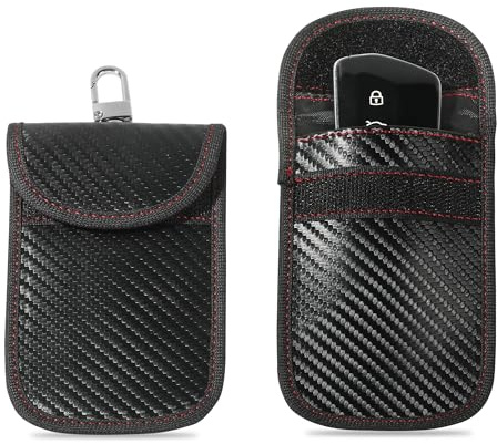 Flaconi 2PCS Faraday Pouch for Car Keys,Car Key Signal Blocker Pouch,Faraday Bag,Anti-theft Remote Entry Keyless Protect,RFID Blocker Bag for Car Security,Suitable for All Key Fob Sizes