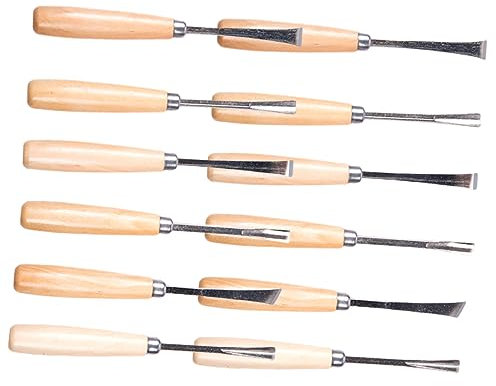 SEWOART Ensemble De 12 Pièces Pour Sculpture Sur Bois 2 Pièces Matériau De Détail Polyvalent Pour La Sculpture Sur Cuir Phoque Et Bois