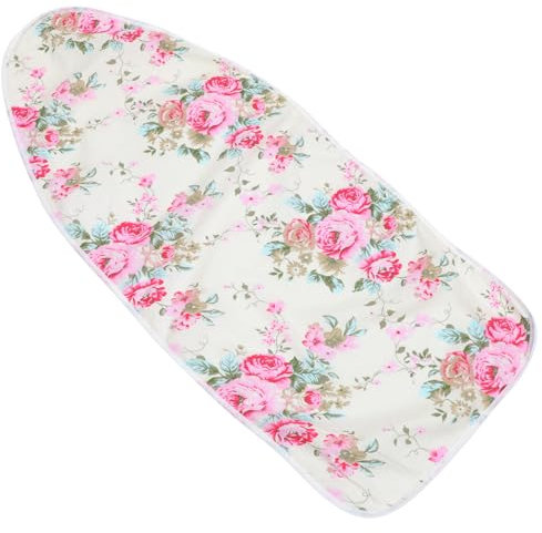 JEWEDECO Heat Resistant Ironing Board Cover 100x34cm, Stain Resistant Cotton Fabric Pad, Non-slip Protector for Home Ironing Board Accessories