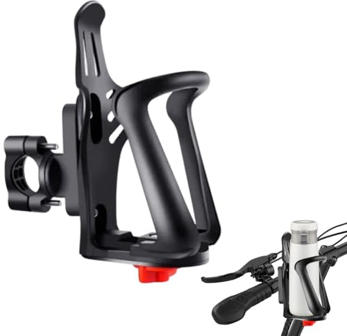 Flaschenhalter Fahrrad, Einstellbare Getränkehalter Motorrad für 55-85mm, Getränkehalter Motorrad, 360 Grad Rotation, Universal Trinkflaschenhalter Fahrrad für Fahrrad, MTB, Roller, Ebike, Kinderwagen