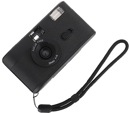 LABRIMP 1pezzi Fotocamera Pellicola Da Riutilizzabile Flash Integrato Compatibile Pellicole Colore o e Nero Design Vintage e