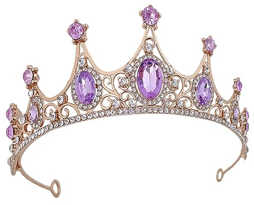 SAFIGLE Hochzeit Tiara Strasskrone Für Frauen Braut Diadem Stilvolles Kronen Haaraccessoire Für Hochzeitsfeier Geburtstag Prinzessinnenparty 5X5.91X1.97 Zoll